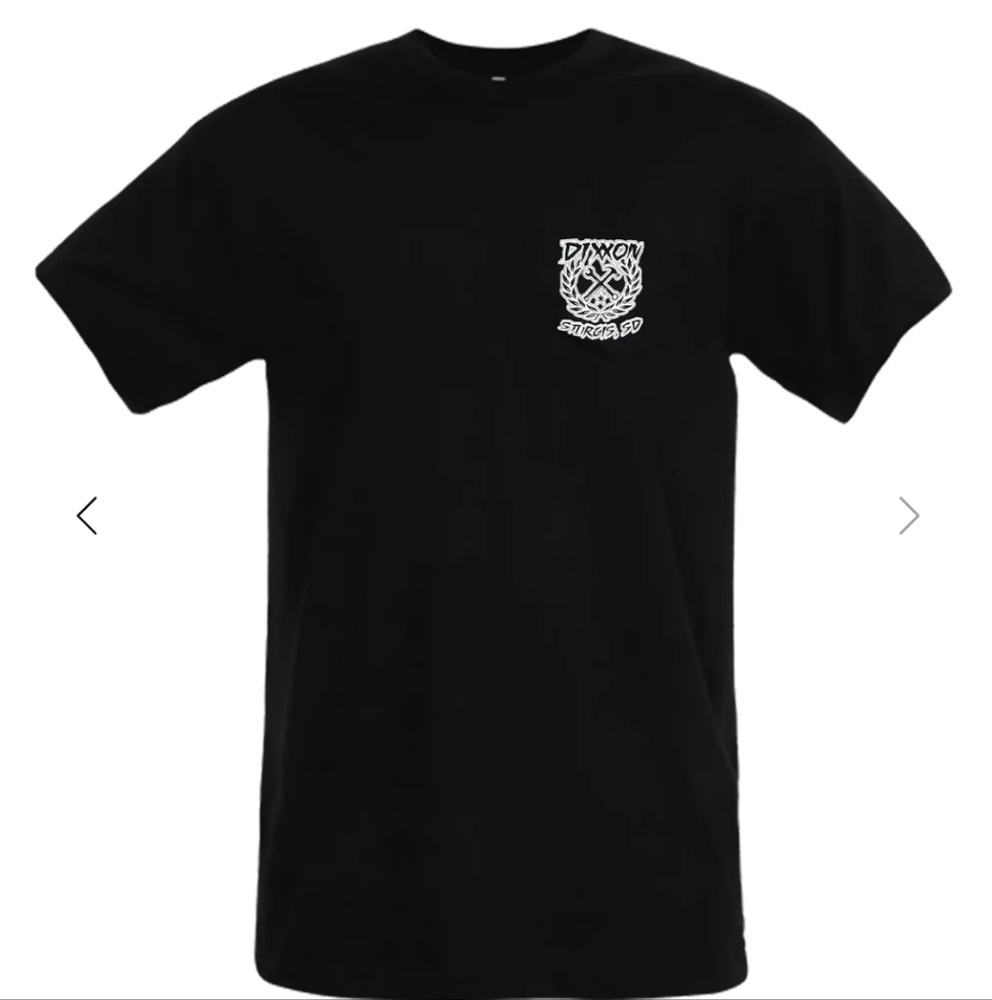 DIXXON Men’s Black Gray Sketchy Crest Graphic Men's Tee Shirt T-Shirt L XL